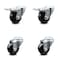 Service Caster 3.5 Inch Hard Rubber Wheel Swivel Bolt Hole Caster Set with 2 Total Lock Brake SCC-BHTTL20S3514-HRS-2-S-2 - alternate 1